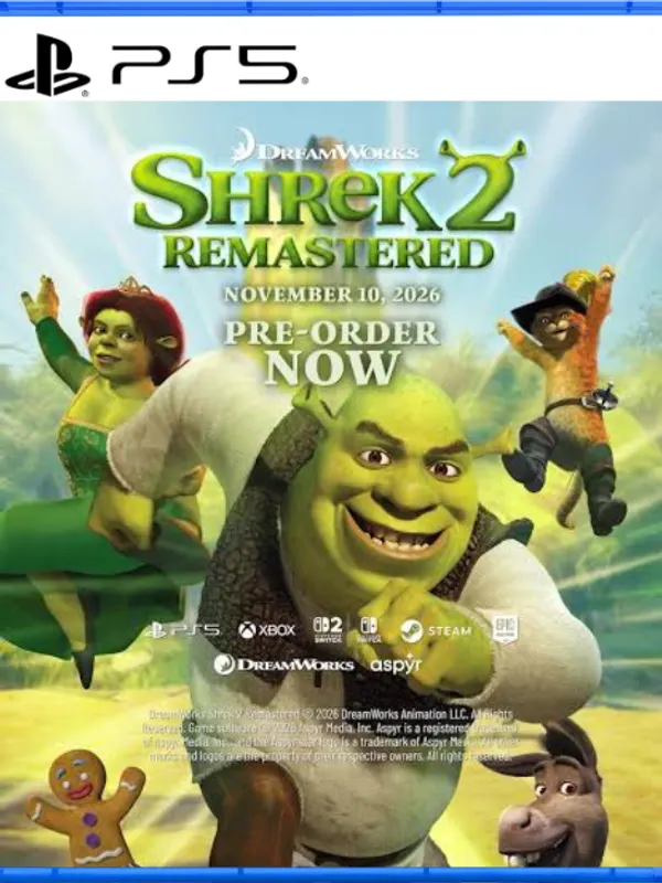 Portada de Shrek 2 Remastered para PS5